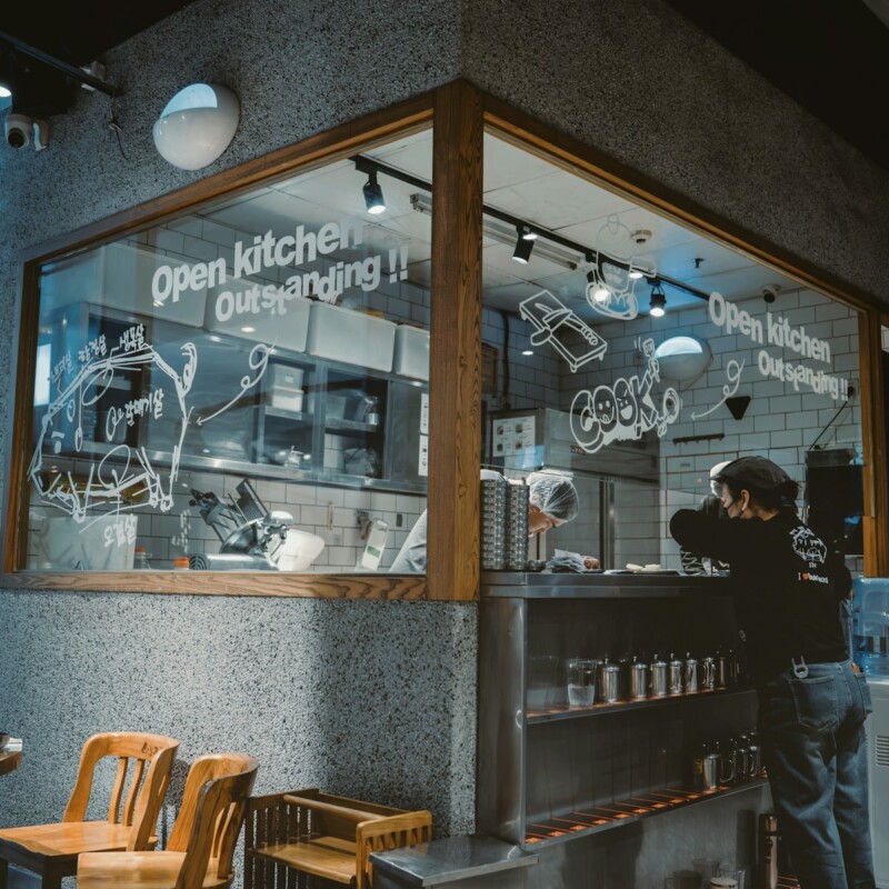 An open kitchen with outstanding design.